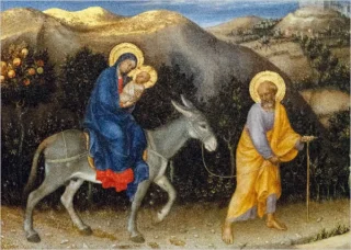 Adoration of the Magi (Scene of the Flight to Egypt) by Gentile da Fabriano
