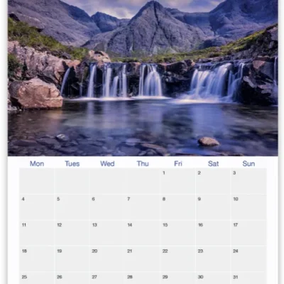 Calendar layout - contemporary - charity cards