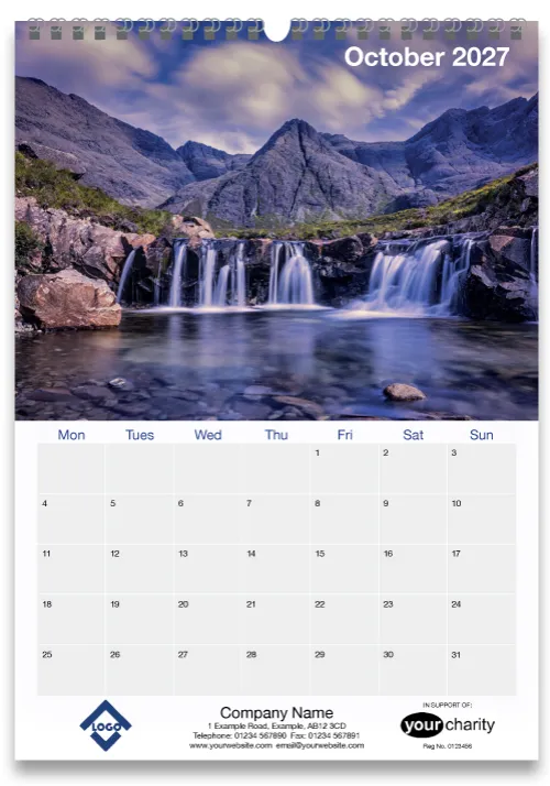 Calendar layout - contemporary - charity cards