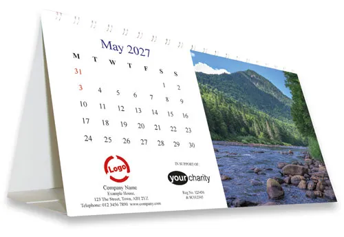 Desktop calendar - charity cards